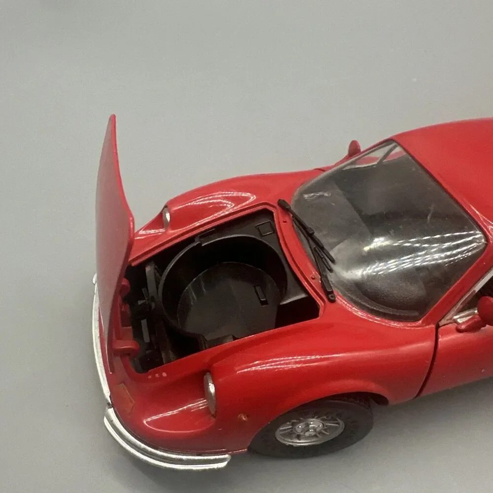 Vintage Anson 1/18 Red Dino 246 GT Ferrari Diecast Metal Model Car